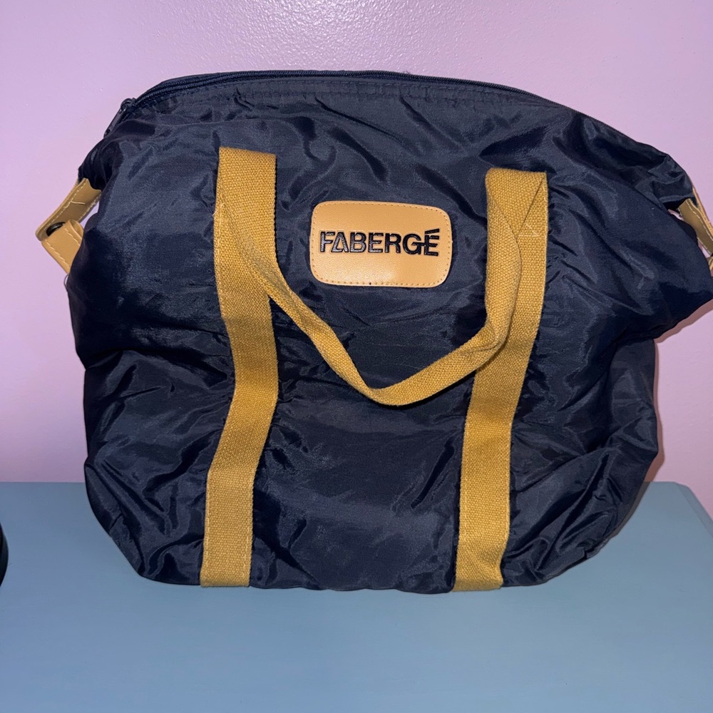Faberge Black and Gold Duffel Bag